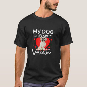 Retro Matching Valentine Day Heart Shih Tzu Dog T-shirt