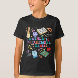 Retro Mathletic Department Pi Dag 3.14 Grappige Wi T-shirt