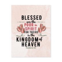 Retro Matteüs 5:3 Tulpen Waterverf