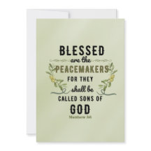 Retro Matteüs 5:9 Olijftak Waterverf