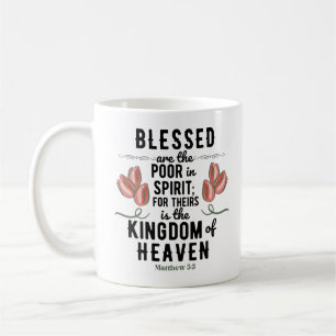 Rétro Matthieu 5:3 Bible Verse Mug