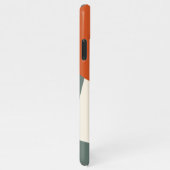 Retro Mauve Roze Sinaasappel Sage Groene Kunst Pat iPhone Hoesje (Rechterkant)