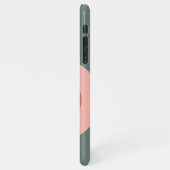 Retro Mauve Roze Sinaasappel Sage Groene Kunst Pat iPhone Hoesje (Linkerkant)