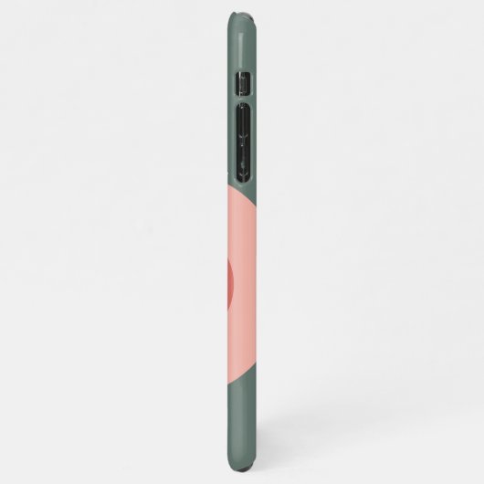 Retro Mauve Roze Sinaasappel Sage Groene Kunst Pat iPhone Hoesje (Linkerkant)