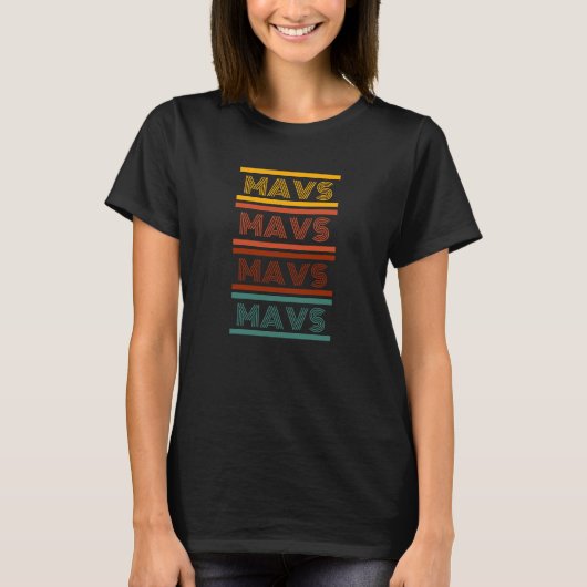 Retro MAV's gestapeld T-shirt (Voorkant)