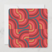 Retro Maximalist Geometrisch Goud Kerstmis Kaart (Achterkant)