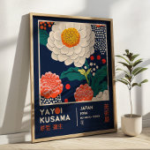 Retro Maximalist Yayoi Kusama Floral Exhibition  Poster