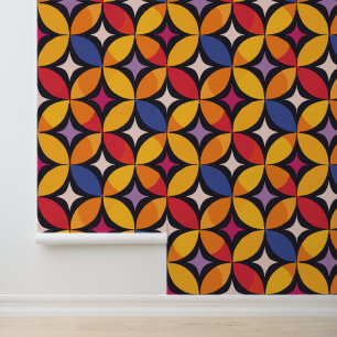 retro-maximalistisch sterpatroon behang