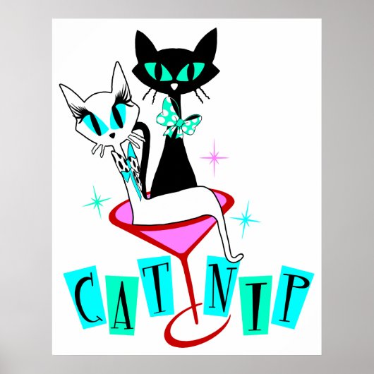 Retro  MCM atoomkattenkatNip Poster (Voorkant)
