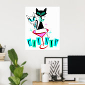 Retro  MCM atoomkattenkatNip Poster (Thuiskantoor)