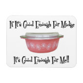 Retro MCM Pyrex Pink Midge Magnet Magneet (Horizontaal)