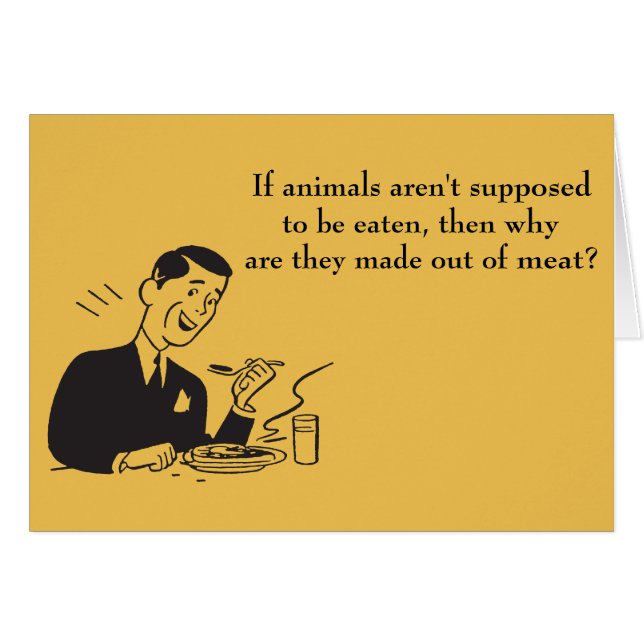 Retro Meat Carnivore Animals Eating (Devant horizontal)