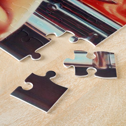 Retro Mechanisch Meisje Legpuzzel (Zijkant)