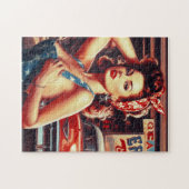 Retro Mechanisch Meisje Legpuzzel (Horizontaal)