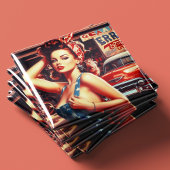 Retro Mechanisch Meisje Magneet