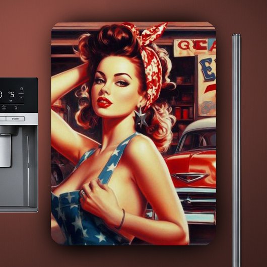 Retro Mechanisch Meisje Magneet