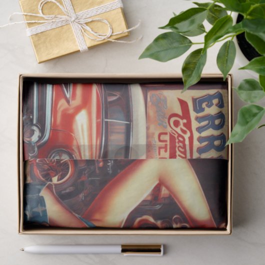 Retro Mechanisch Meisje Tissuepapier (Geschenk)