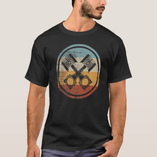 Retro-mechanische auto t-shirt