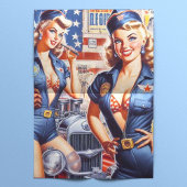 Retro Mechanische Pin-up Tissuepapier