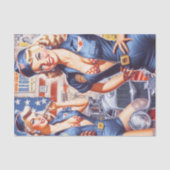 Retro Mechanische Pin-up Tissuepapier (Voorkant)