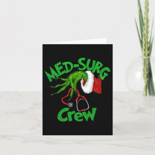 Retro Med-Surg Crew Nurse Stethoscope Christmas Xm Kaart