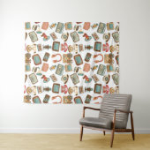 Retro Media Pattern tapestries Wandkleed (In Situ (horizontaal))