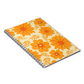 Retro medio Oranje ventilatorpatroon Notitieboek (Rechterzijde)
