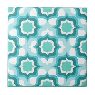 Retro Mediterraan Blauw Wit Tegeltje