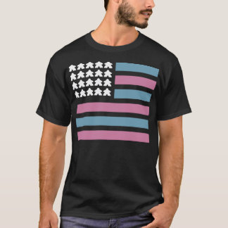 Retro Meeple Vlag T-shirt