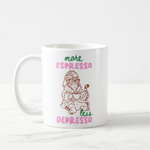 Retro Meer Espresso Minder Depresso Kat Koffie Koffiemok