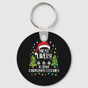 Retro meest waarschijnlijk om te bakken Kerstmis k Sleutelhanger