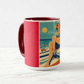 Retro-meisje Mok (Voorkant links)