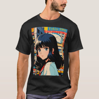 Retro Meisje Schattig Anime Tokio 80S T-shirt