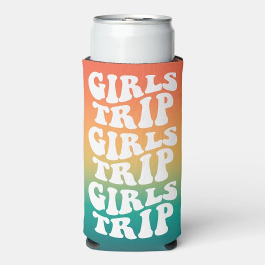 Retro Meisjes Reis Beste Vrienden Aangepast (Seltzer Voorkant)