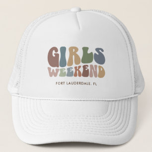 Retro Meisjes Uitstapje Vrijgezellenfeest Bruid Trucker Pet