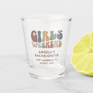 Retro Meisjes Uitstapje Vrijgezellenfeest Shot Glas