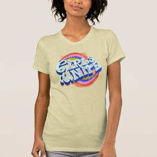 Retro "Meisjes verenigen zich" dames grafische T-s T-shirt