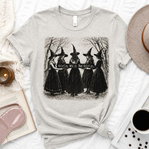 Retro Meisjes Willen Meisjes Heksen Shirt   Grappi