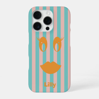 Retro Meisjesachtig Smiley Gezicht iPhone 16 Pro Hoesje