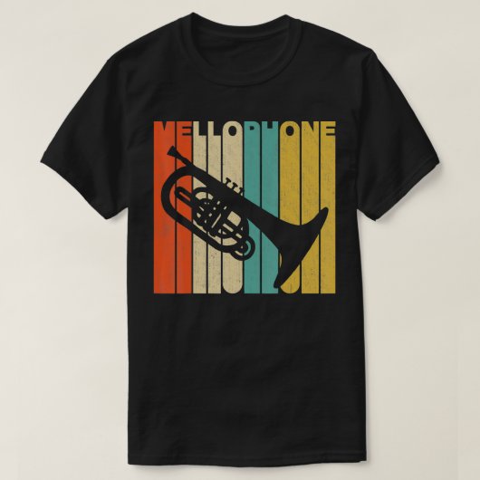  retro mellophone silhouet t-shirt (Design voorkant)