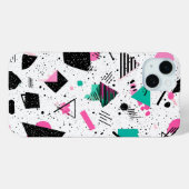Retro Memphis Geometric Pattern Case-Mate iPhone Case (Achterkant (horizontaal))