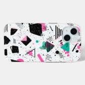 Retro Memphis Geometric Pattern Case-Mate iPhone Case (Achterkant (horizontaal))