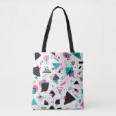 Retro Memphis Geometric Pattern Draagtas (Voorkant)
