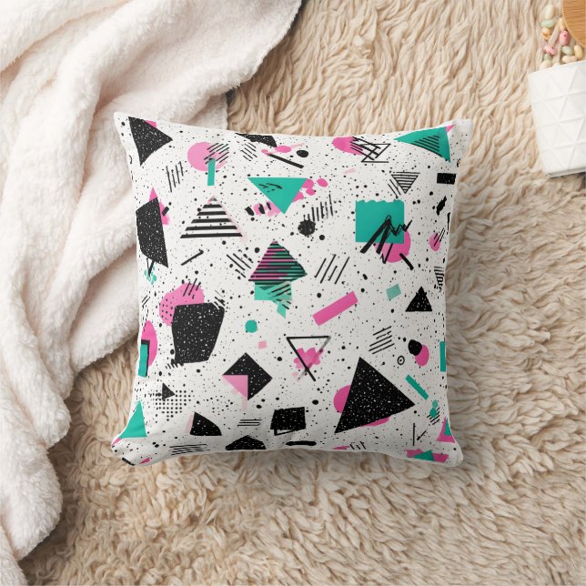 Retro Memphis Geometric Pattern Kussen (Deken)
