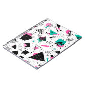 Retro Memphis Geometric Pattern Notitieboek (Linkerzijde)