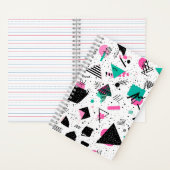 Retro Memphis Geometric Pattern Notitieboek (Binnen)