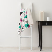 Retro Memphis Geometric Pattern Sherpa Deken (In situ)