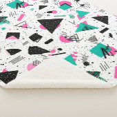Retro Memphis Geometric Pattern Sherpa Deken (3/4)