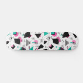 Retro Memphis Geometric Pattern Skateboard (Horizontaal)