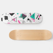 Retro Memphis Geometric Pattern Skateboard (Horizontaal)